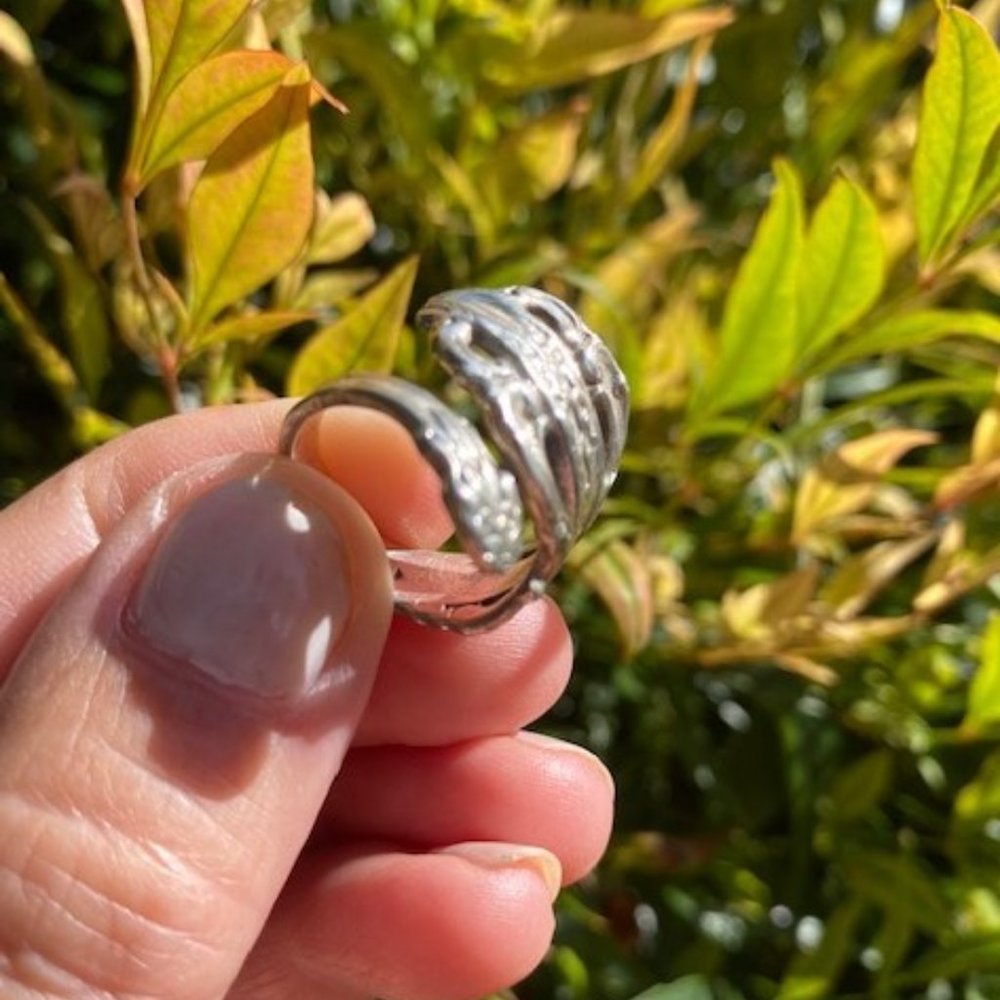 VTG CELLINA Sterling Wrap Spoon RING - Picture 5 of 11